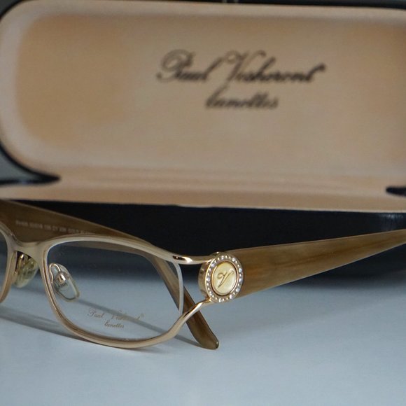 Paul Vosheront PV 406 Eyeglasses 23K Plated Gold for Women - Picture 1 of 8